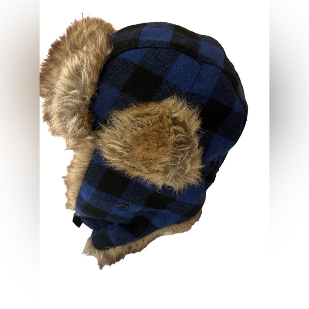 KBETHOS Wool Blend Flannel & Faux Fur Lined Winter Hat